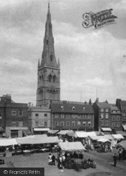 St Mary Magdalene's Church And Market Place 1906, Newark-on-Trent