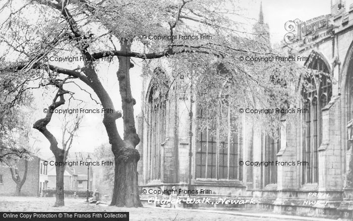 Photo of Newark On Trent, The Church Walk c.1955