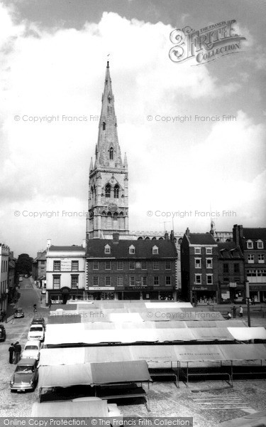 Photo of Newark On Trent, The Market Place And Church c.1965