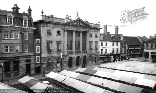 Photo of Newark On Trent, The Town Hall And Market Place c.1965