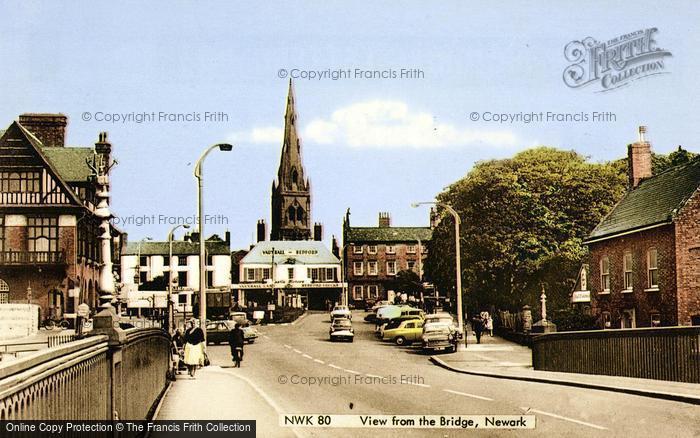 Photo of Newark On Trent, View From The Bridge c.1965