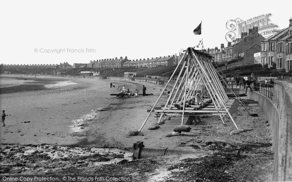 Photo of Newbiggin By The Sea, The Beach c.1955