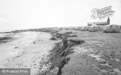 The Caravan Site And Church c.1955, Newbiggin-By-The-Sea
