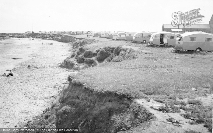 Photo of Newbiggin By The Sea, The Caravan Site And Church c.1955