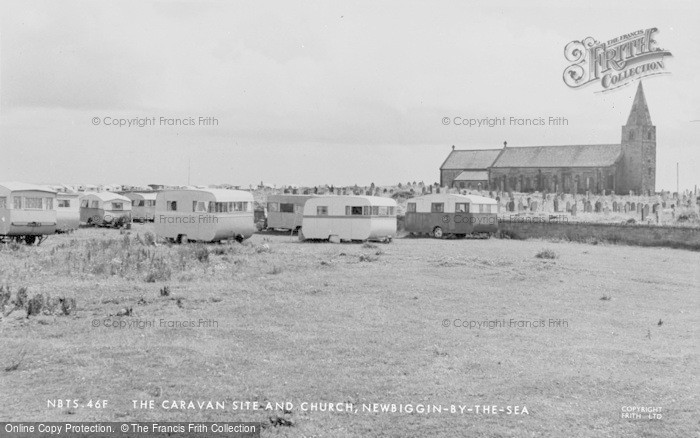 Photo of Newbiggin By The Sea, The Caravan Site And Church c.1960