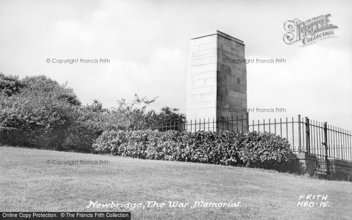 Photo of Newbridge, The War Memorial c.1955