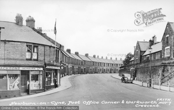 Photo of Newburn, Post Office Corner And Warkworth Crescent c.1955