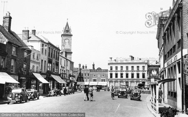 Photo of Newbury, Market Place 1952