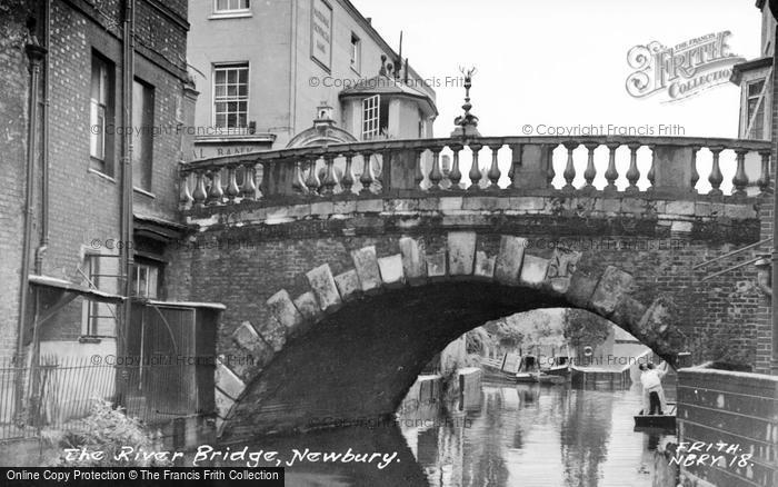 Photo of Newbury, The River Bridge c.1955