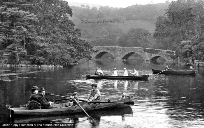 Photo of Newby Bridge, Boating On The River Leven  1914