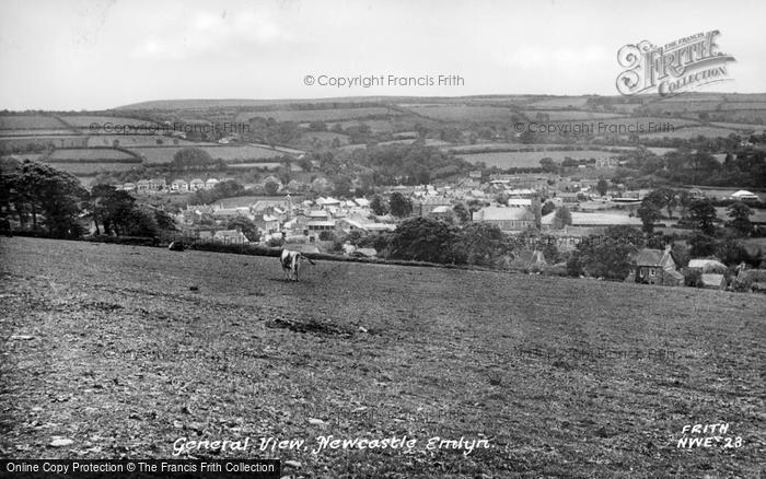 Photo of Newcastle Emlyn, General View c.1955
