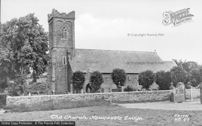 Photo of Newcastle Emlyn, Holy Trinity Church c.1960