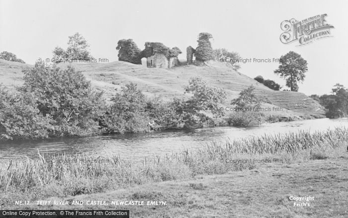 Photo of Newcastle Emlyn, Teify River And Castle c.1955