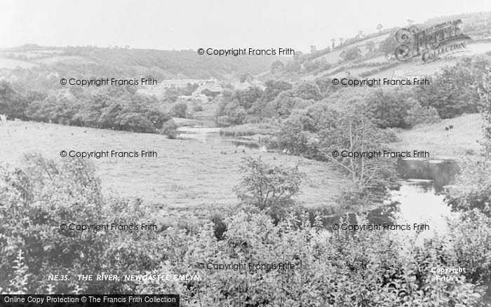 Photo of Newcastle Emlyn, The River c.1960