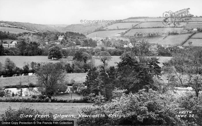 Photo of Newcastle Emlyn, View From Cilgwyn c.1955