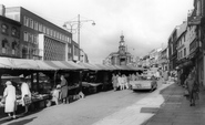 Newcastle Under Lyme, The Market c.1963, Newcastle-Under-Lyme