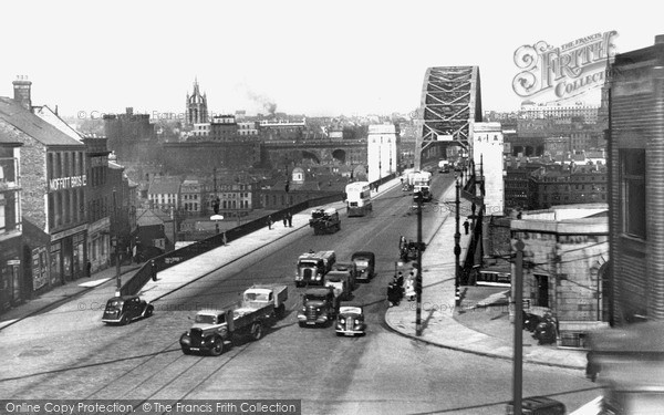 Photo of Newcastle Upon Tyne, Approach To Tyne Bridge c.1955