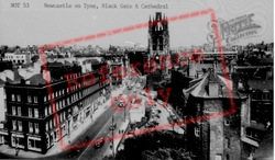 Black Gate And Cathedral c.1960, Newcastle Upon Tyne