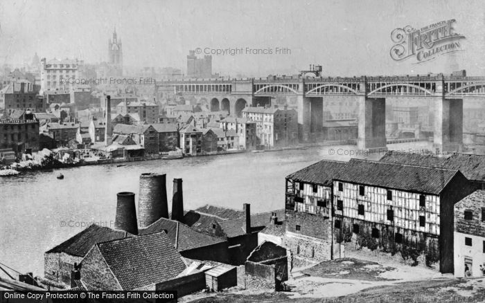 Photo of Newcastle Upon Tyne, High Level Bridge From Rabbit Banks c.1890