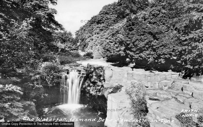 Photo of Newcastle Upon Tyne, Jesmond Dene Waterfall c.1955