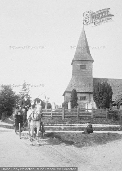 Photo of Newdigate, Horse And Carriage By The Church 1906