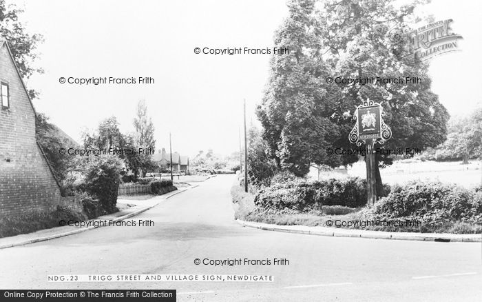 Photo of Newdigate, Trigg Street And Village Sign c.1965