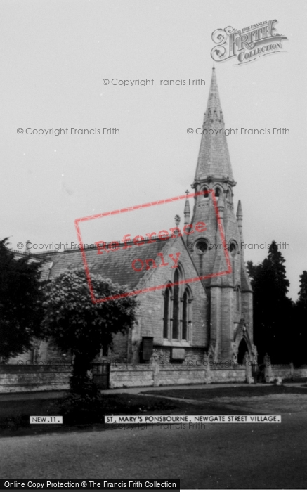 Photo of Newgate Street, St Mary's Church, Ponsbourne c.1965