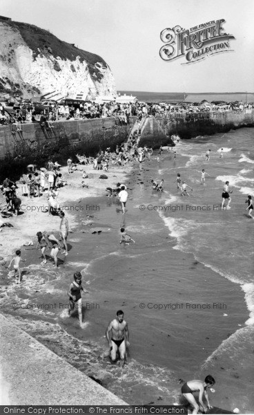 Photo of Newhaven, The Beach And Cliffs c.1965