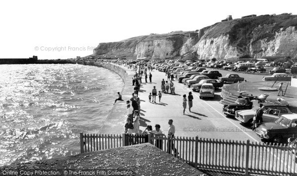 Photo of Newhaven, The Promenade At High Tide c.1965