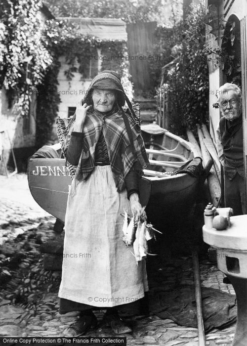 Photo of Newlyn, Old Fisherwoman, Fanny Mathews 1906