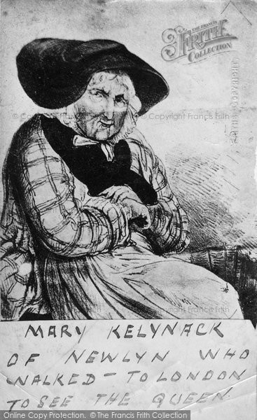 Photo of Newlyn, Sketch Of Mary Kelynack Who Walked To London In 1851