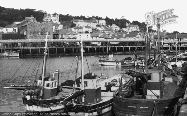 Photo of Newlyn, The Harbour c.1955