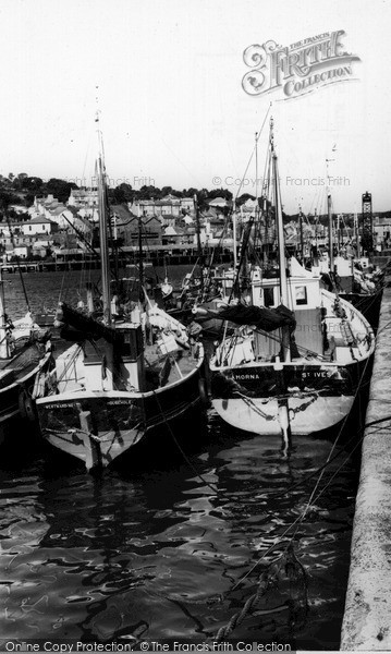 Photo of Newlyn, The Harbour c.1955