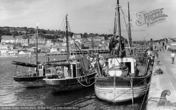 Photo of Newlyn, The Harbour c.1955