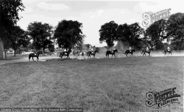 Photo of Newmarket, Racehorses Exercising, Bury Side c.1960