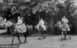 Newmarket, Racehorses Exercising c1955