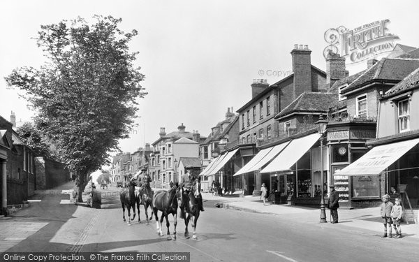 Photo of Newmarket, Racehorses In The High Street 1929