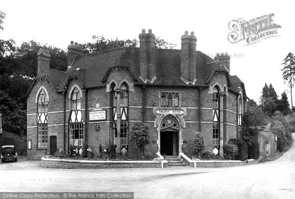 Photo of Newnham Bridge, Talbot Hotel c.1950