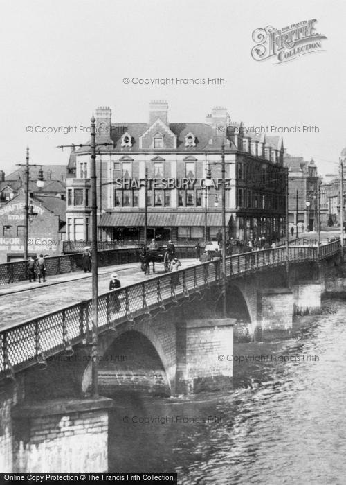 Photo of Newport, Bridge And Shaftesbury Cafe 1903