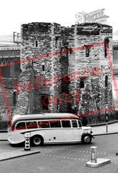 Bus By The Castle c.1955, Newport