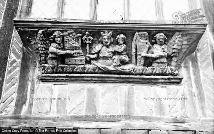 Photo of Newport, Carvings On Monks Barn 1950