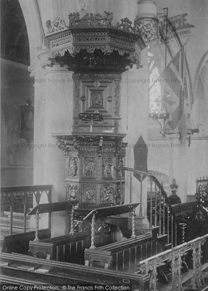 Photo of Newport, Church Pulpit 1908
