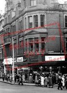 Crowds On The High Street c.1950, Newport