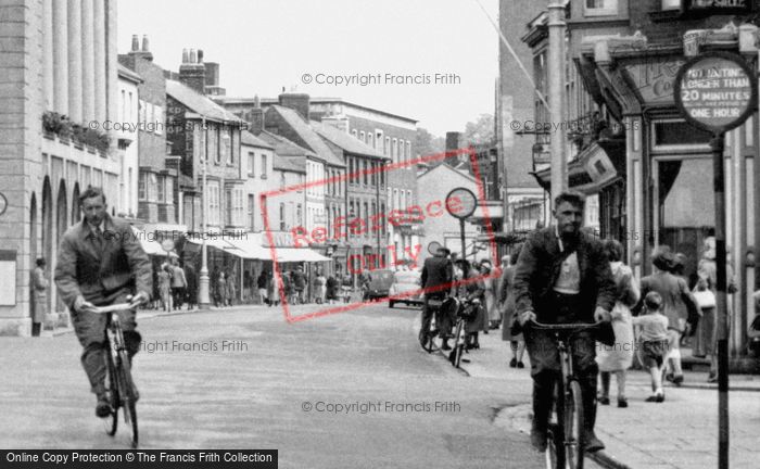 Photo of Newport, Cycling Along High Street c.1950