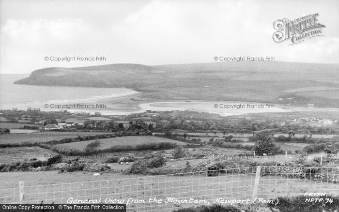 Photo of Newport, General View From The Mountain c.1955
