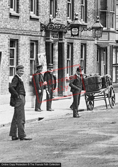 Photo of Newport, Men And Boys In High Street 1892