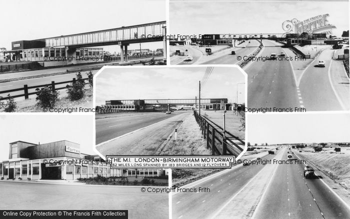 Photo of Newport Pagnell, The M1 Motorway Composite c.1962