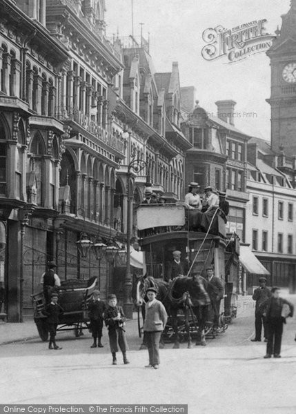Photo of Newport, Tram In Commercial Street c.1899