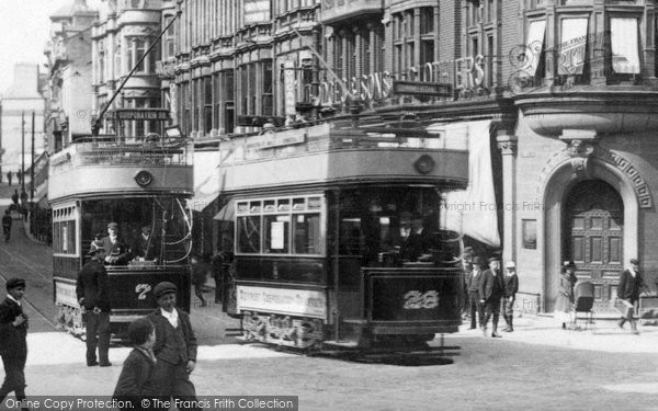 Photo of Newport, Trams, High Street 1903