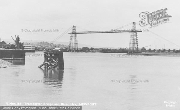 Photo of Newport, Transporter Bridge And River Usk c.1955